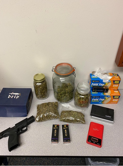 photo of narcotics and firearm seized