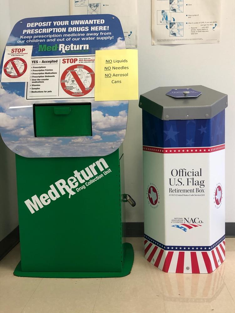 photo of Flag Retirement Box & Drug Disposal Box
