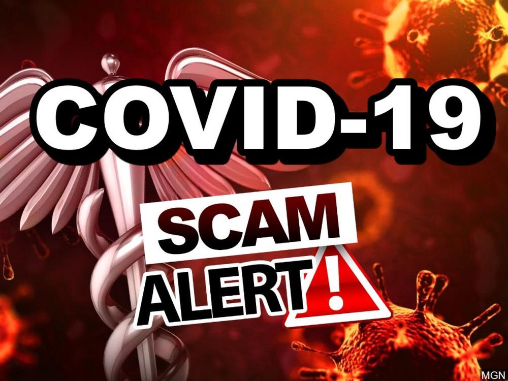 photo of virus and words scam alert