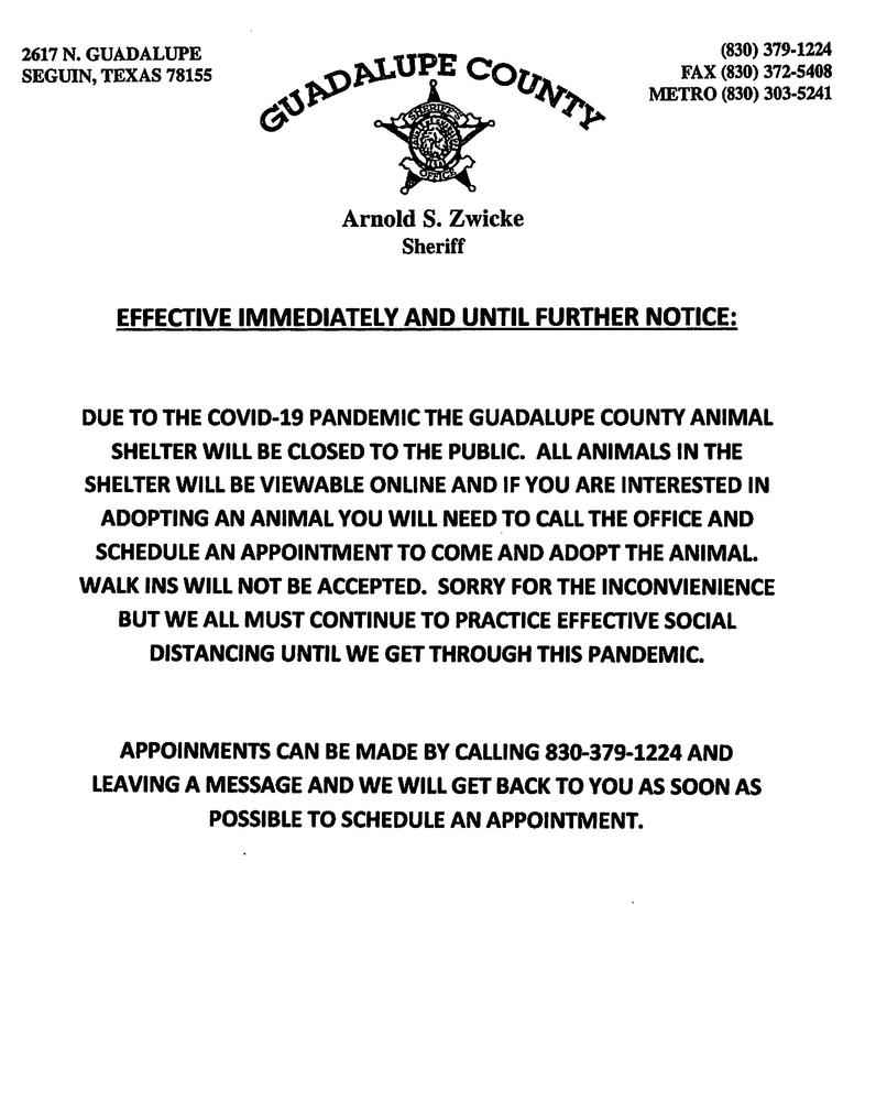 photo of press release reference the shelter operations