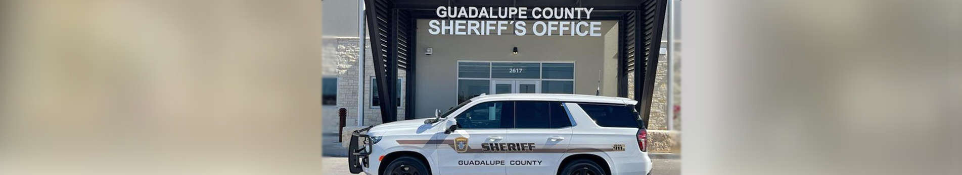 Guadalupe County Sheriff vehicle parked in front of the office.