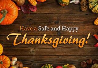 Happy and Safe Thanksgiving