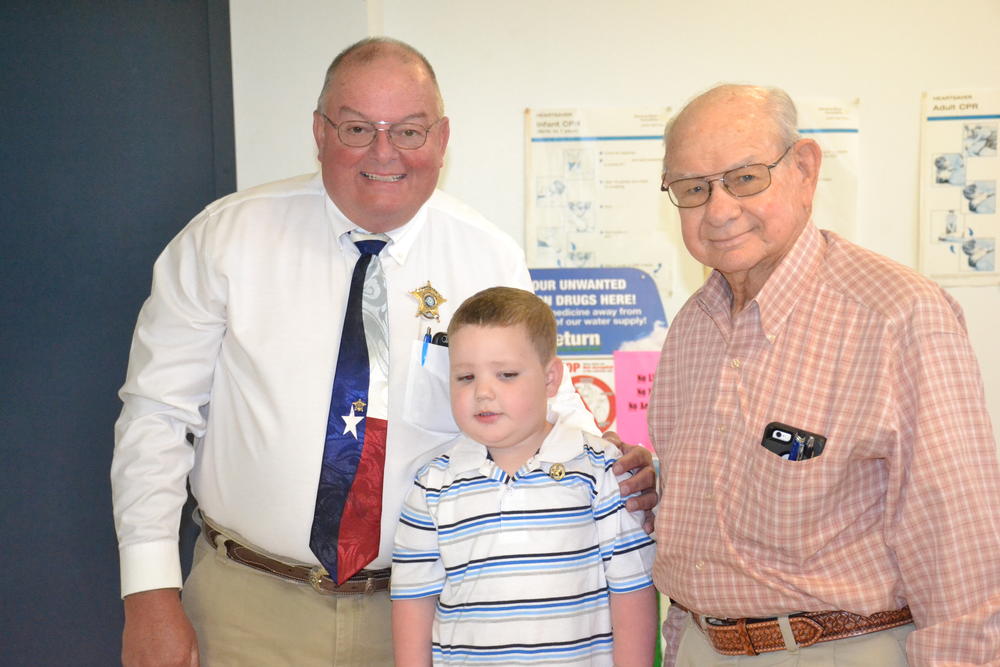 Sheriff Arnold Zwicke, Thomas Cavanagh, and Mr. Charlie Koehler attending the Lost Lawman Memorial event