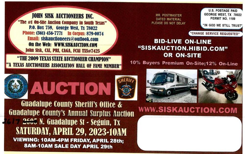 photo of auction information
